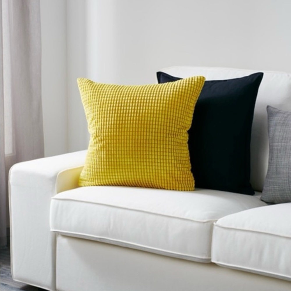 IKEA Gullklocka Mustard Cushion Cover x2